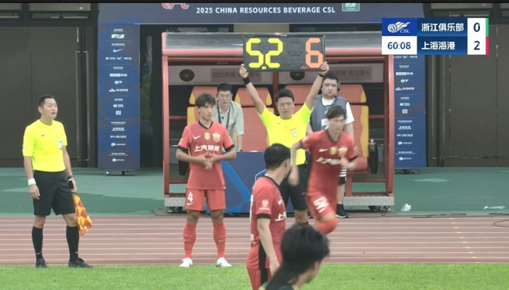 迎首秀！海港第61分鐘換上21歲孟敬朝，換下受傷無法堅(jiān)持的徐新